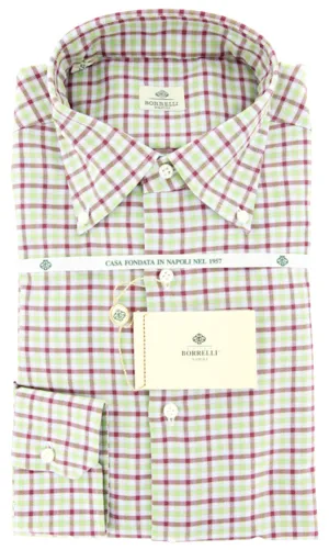 Luigi Borrelli Green Shirt - Slim