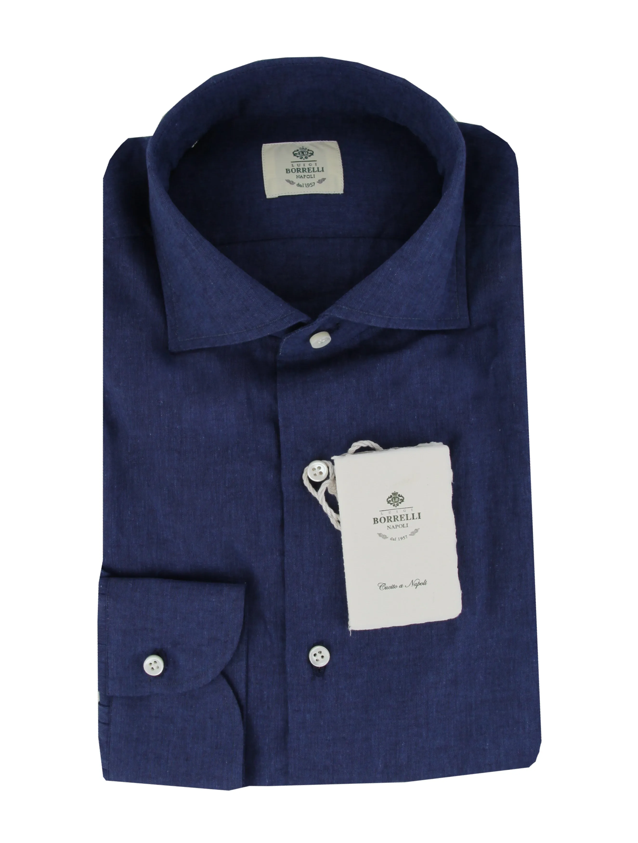 Luigi Borrelli Navy Blue Shirt - Slim