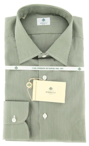Luigi Borrelli Olive Green Shirt - Extra Slim