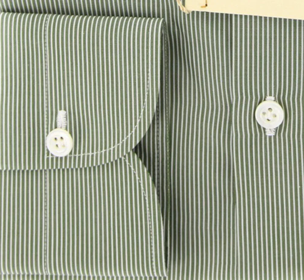Luigi Borrelli Olive Green Shirt - Extra Slim