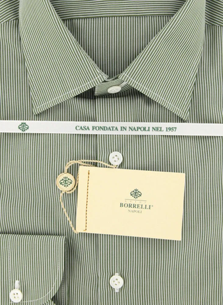 Luigi Borrelli Olive Green Shirt - Extra Slim