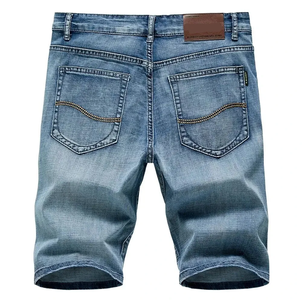 Luxurious Denim Slim Fit Shorts
