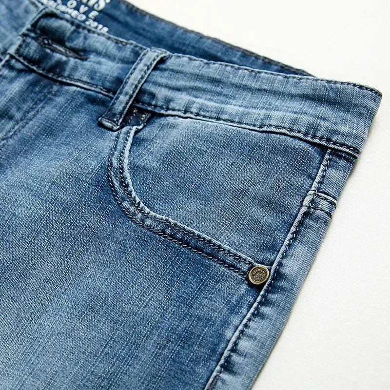 Luxurious Denim Slim Fit Shorts