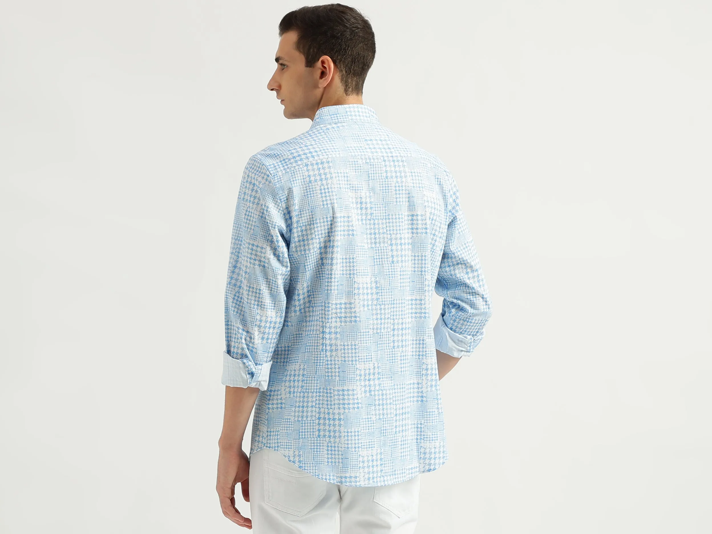 Men's Slim Fit Spread Collar Printed Shirts