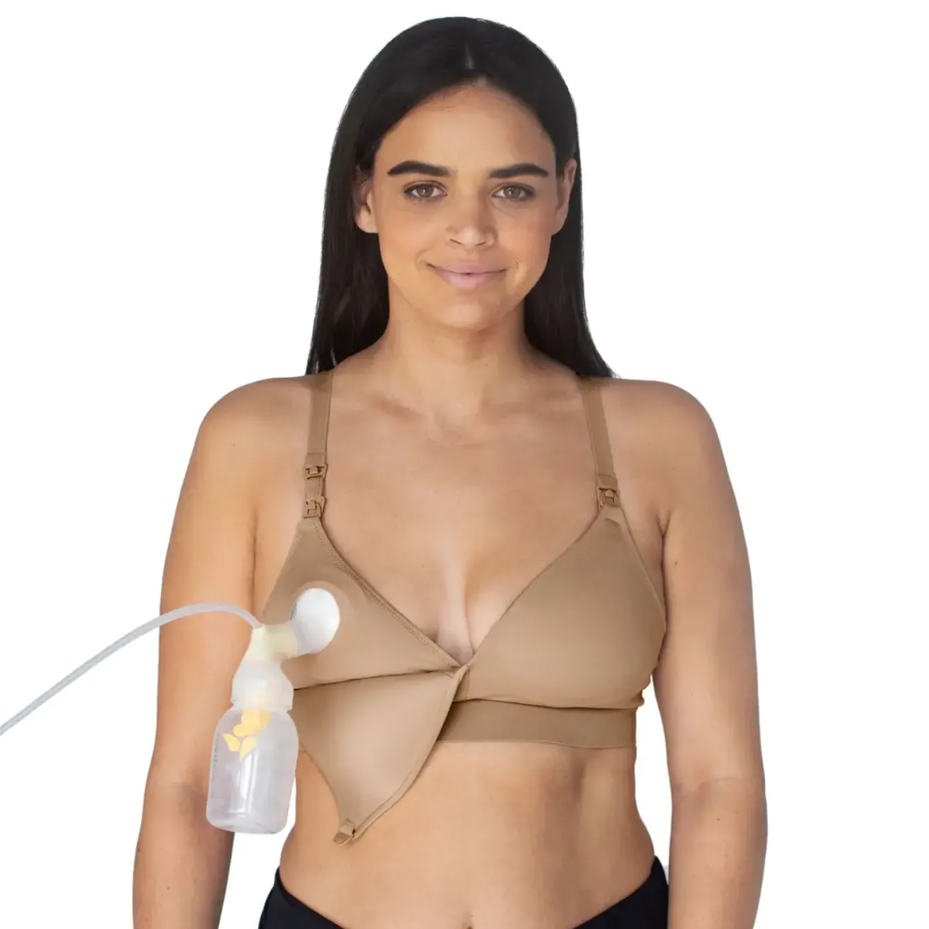 Minimalist Hands-Free Pumping & Nursing Plunge Bra