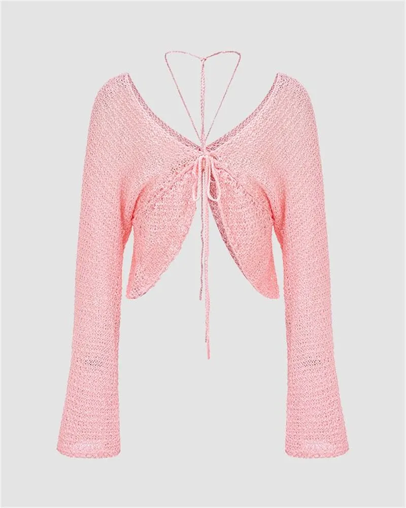 Misty Exalt Sequin Knit Butterfly Cardigan