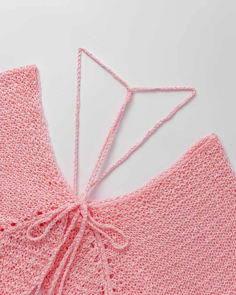 Misty Exalt Sequin Knit Butterfly Cardigan