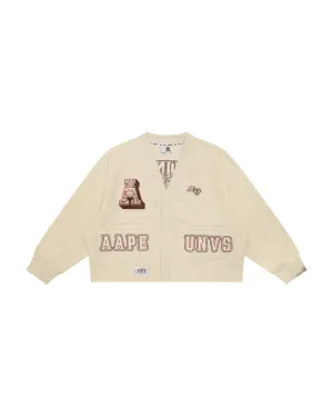 Moonface logo crop cardigan