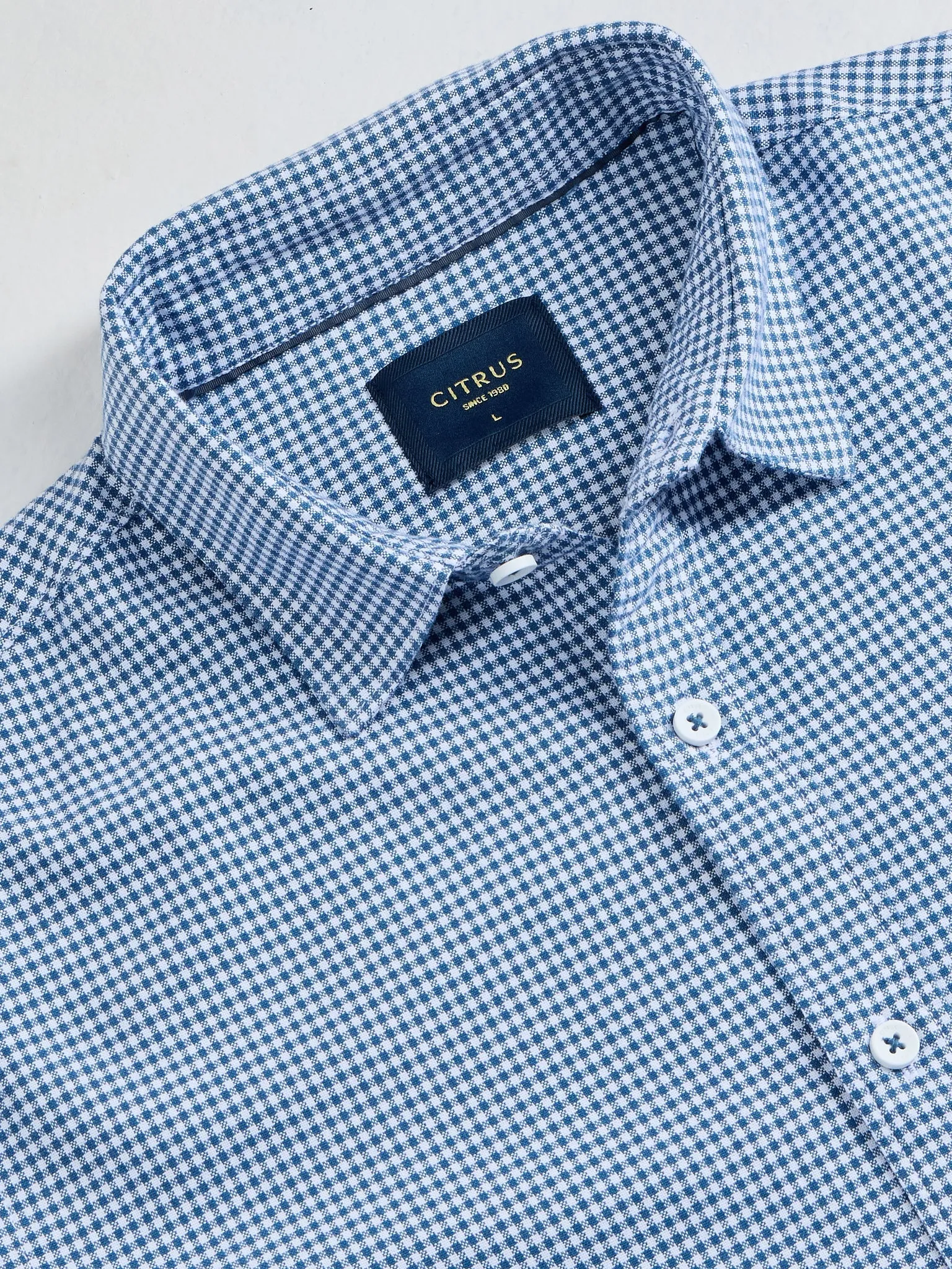 Navy Checks Slim Fit Shirt