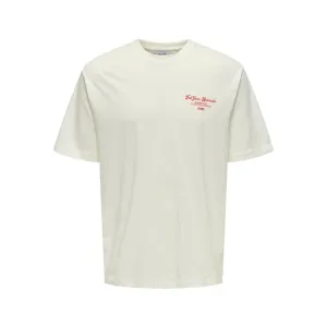 Only and Sons Onsrylan Rlx Record Prints T-shirt White