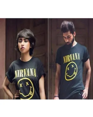 Pack Of 2 - Black Cotton Printed TShirt For Women