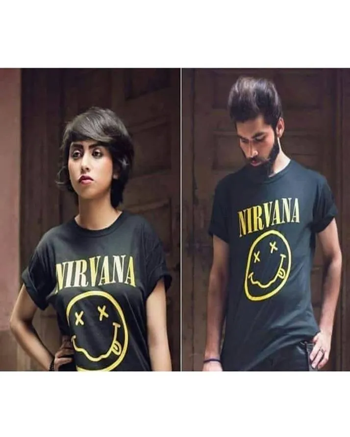 Pack Of 2 - Black Cotton Printed TShirt For Women
