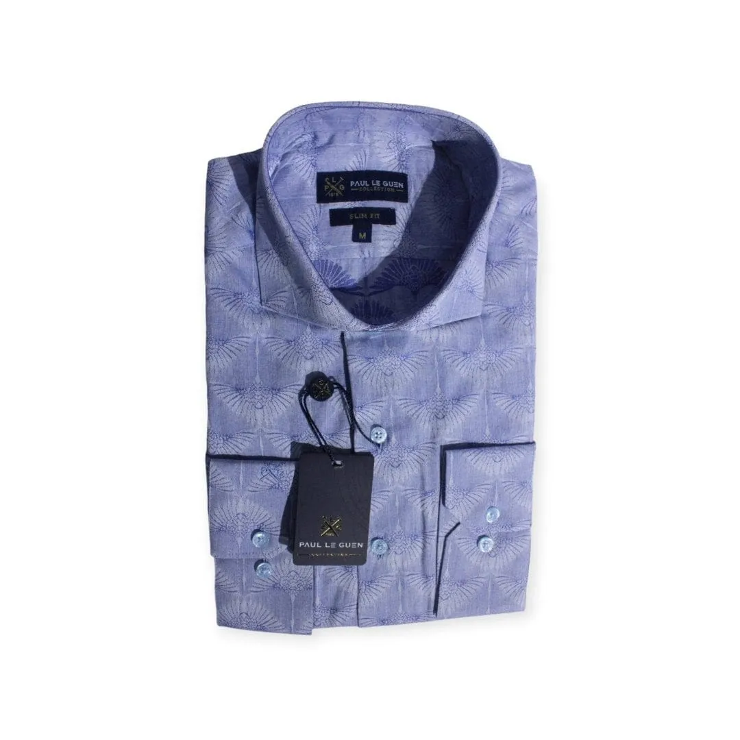 Paul Le Guen Floral Blue Shirt