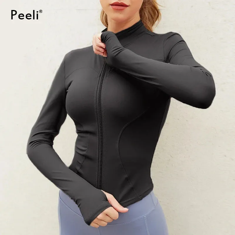 Peeli Long Sleeve Sports Jacket – Comfortable & Stylish Activewear for Women