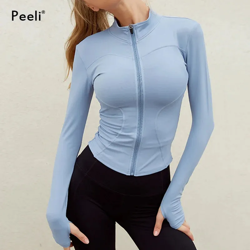 Peeli Long Sleeve Sports Jacket – Comfortable & Stylish Activewear for Women