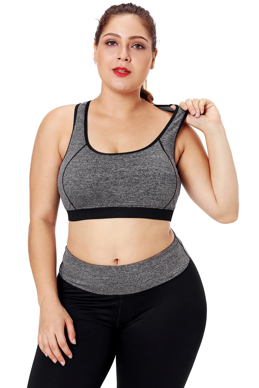 Piping Trim Racerback Workout Bra