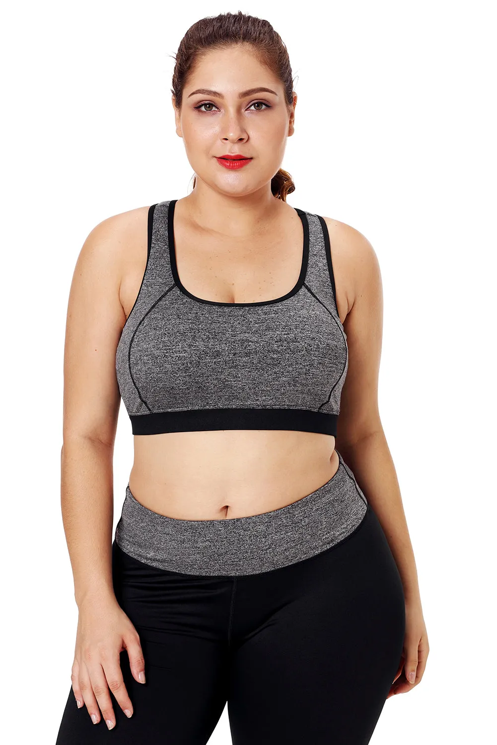 Piping Trim Racerback Workout Bra
