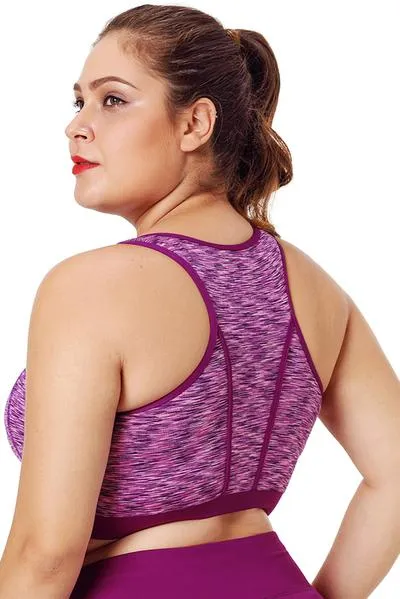 Piping Trim Racerback Workout Bra