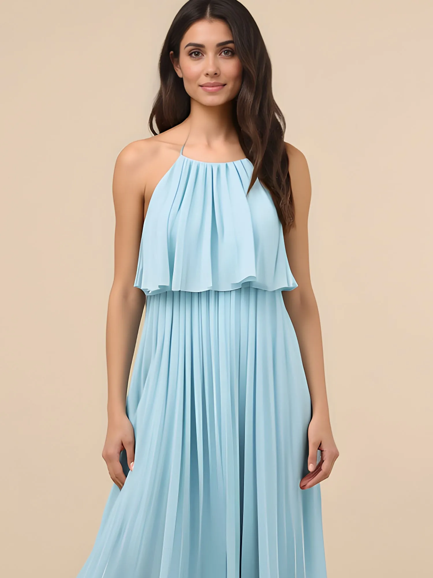 Pleated Flowy Dress