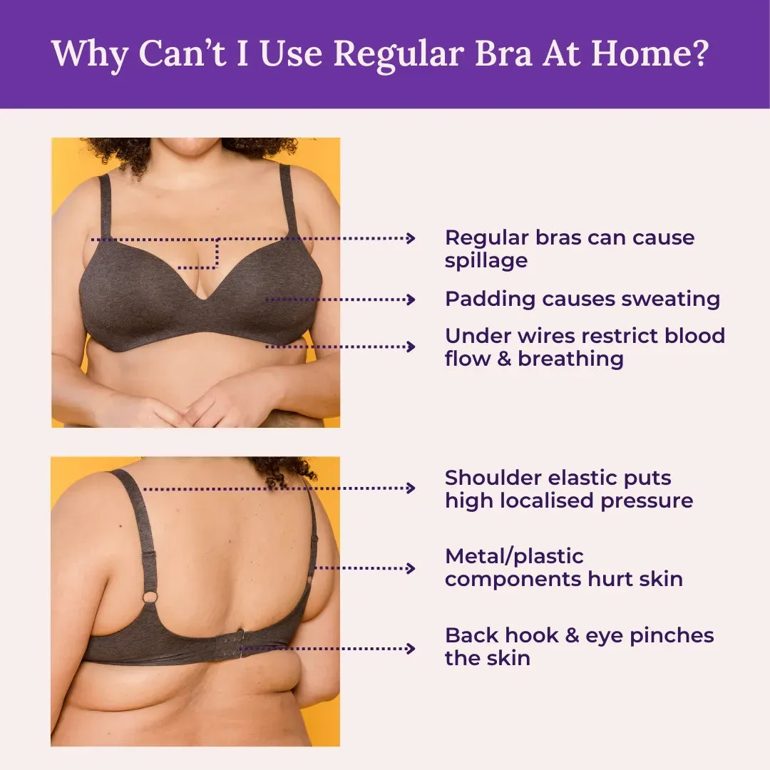 Plus Size Night Bra | Plus Size Home Bra | Non Padded | Non Wired | Full Coverage | Racerback | Pack Of 3