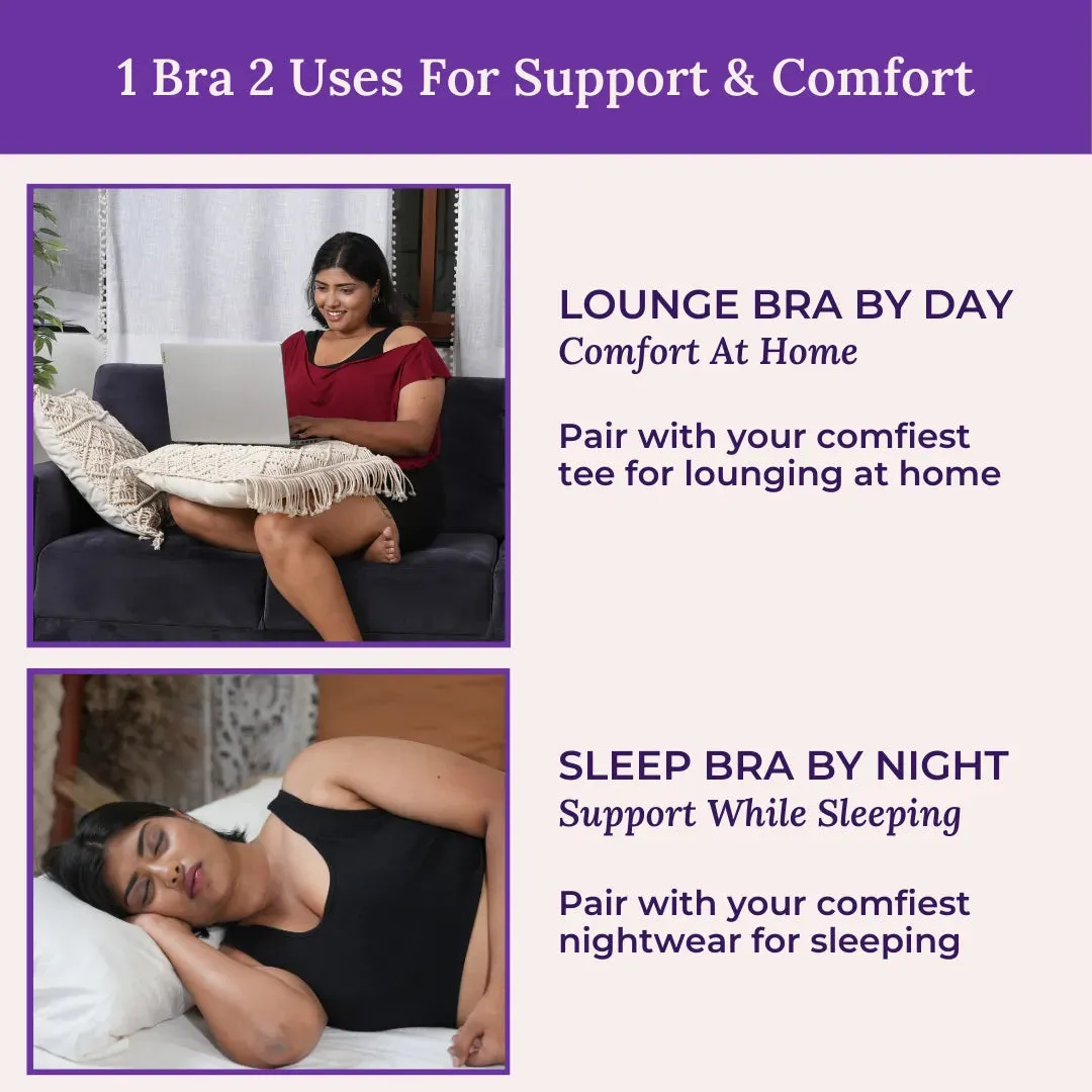 Plus Size Night Bra | Plus Size Home Bra | Non Padded | Non Wired | Full Coverage | Racerback | Pack Of 3