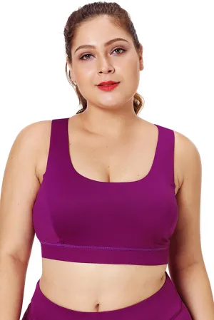 Plus Size Racerback U-shaped Neck Sport Bra