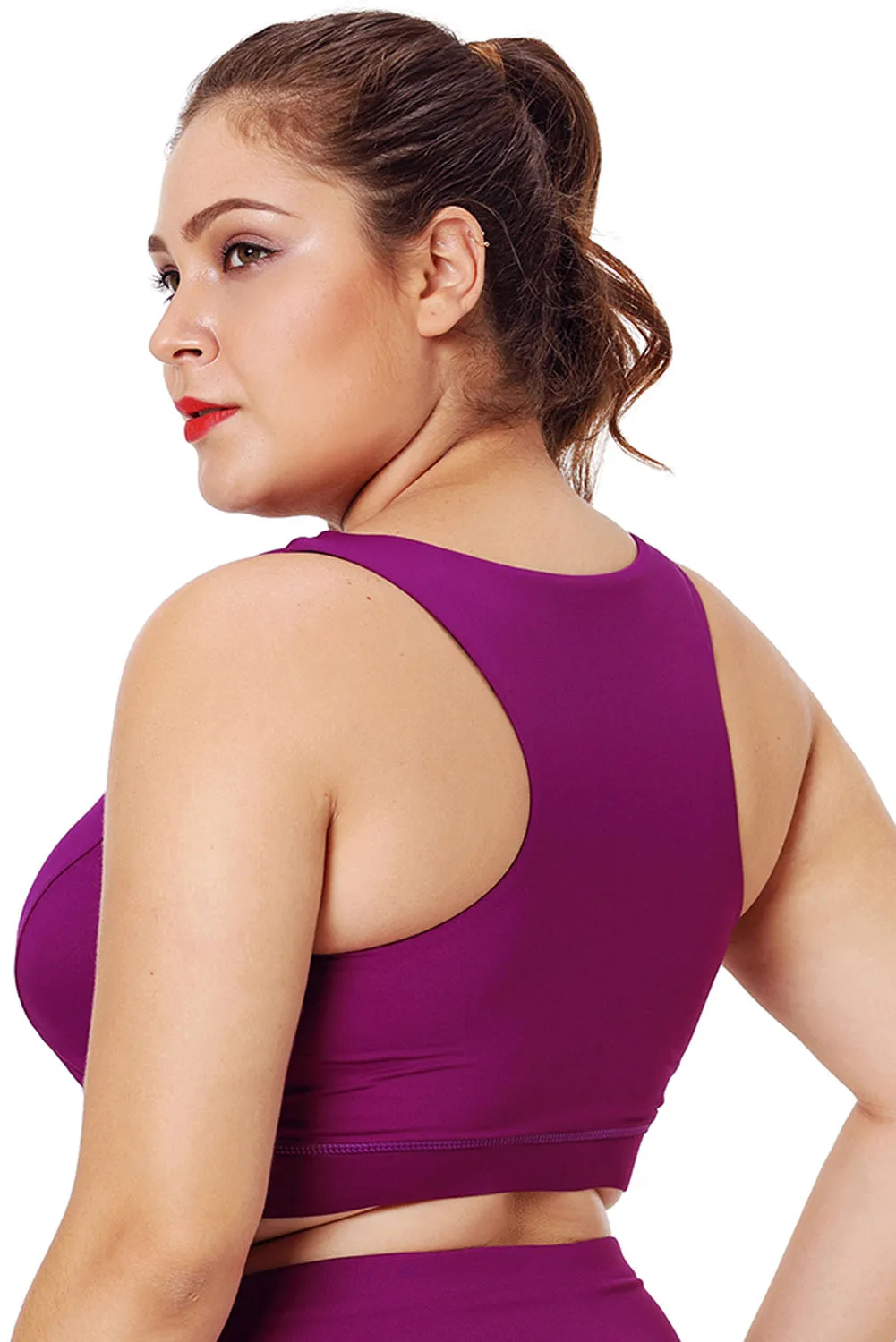 Plus Size Racerback U-shaped Neck Sport Bra