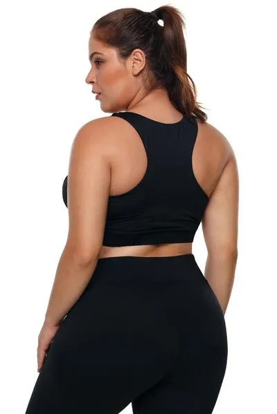 Plus Size Racerback U-shaped Neck Sport Bra