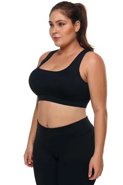 Plus Size Racerback U-shaped Neck Sport Bra