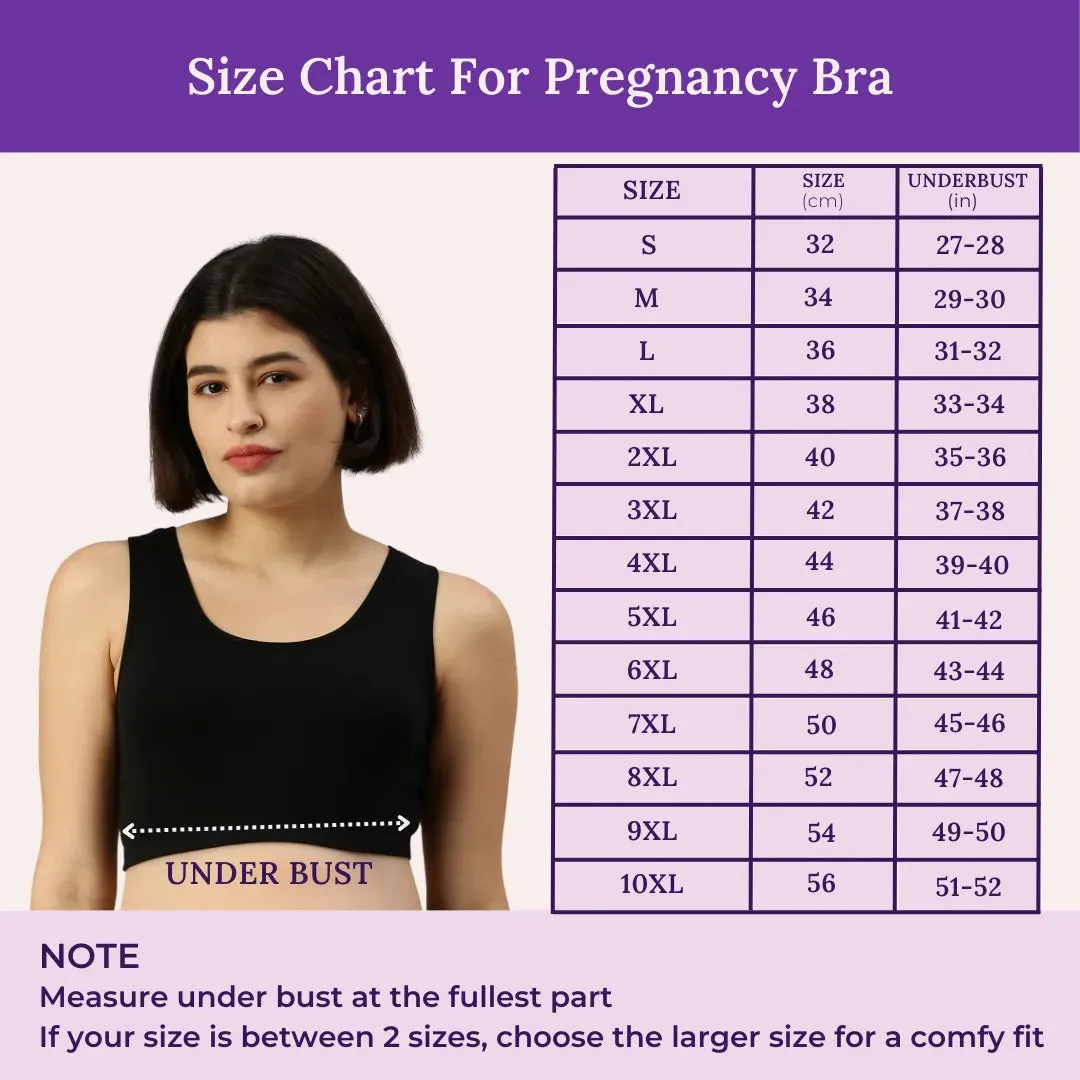 Pregnancy Bra | Racerback | No Underwire | Wide Straps | 3-Pack