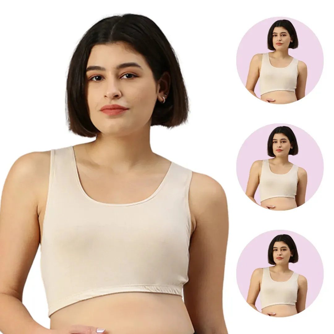 Pregnancy Bra | Racerback | No Underwire | Wide Straps | 3-Pack