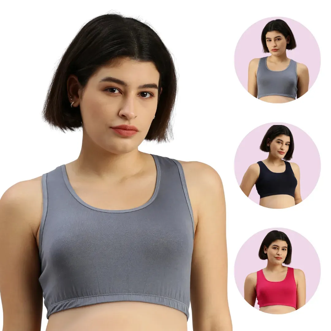 Pregnancy Bra | Racerback | No Underwire | Wide Straps | 3-Pack