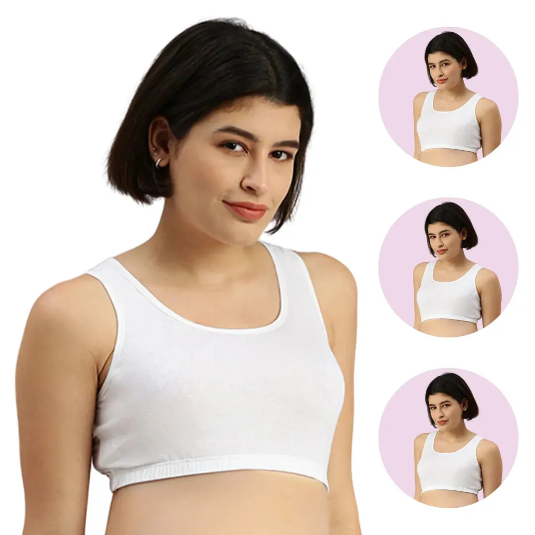 Pregnancy Bra | Racerback | No Underwire | Wide Straps | 3-Pack