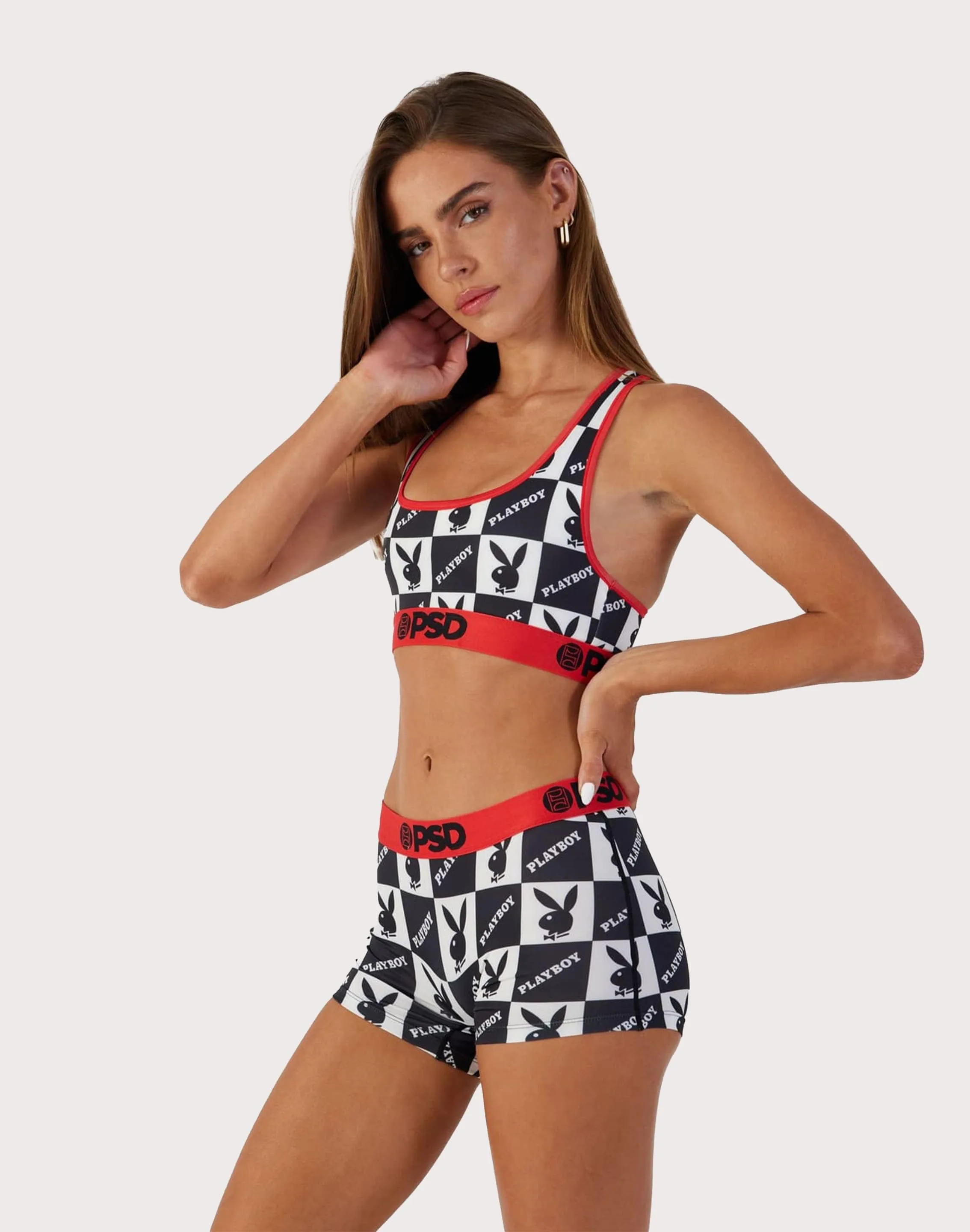Psd Underwear Playboy Checkers Sports Bra