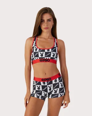 Psd Underwear Playboy Checkers Sports Bra