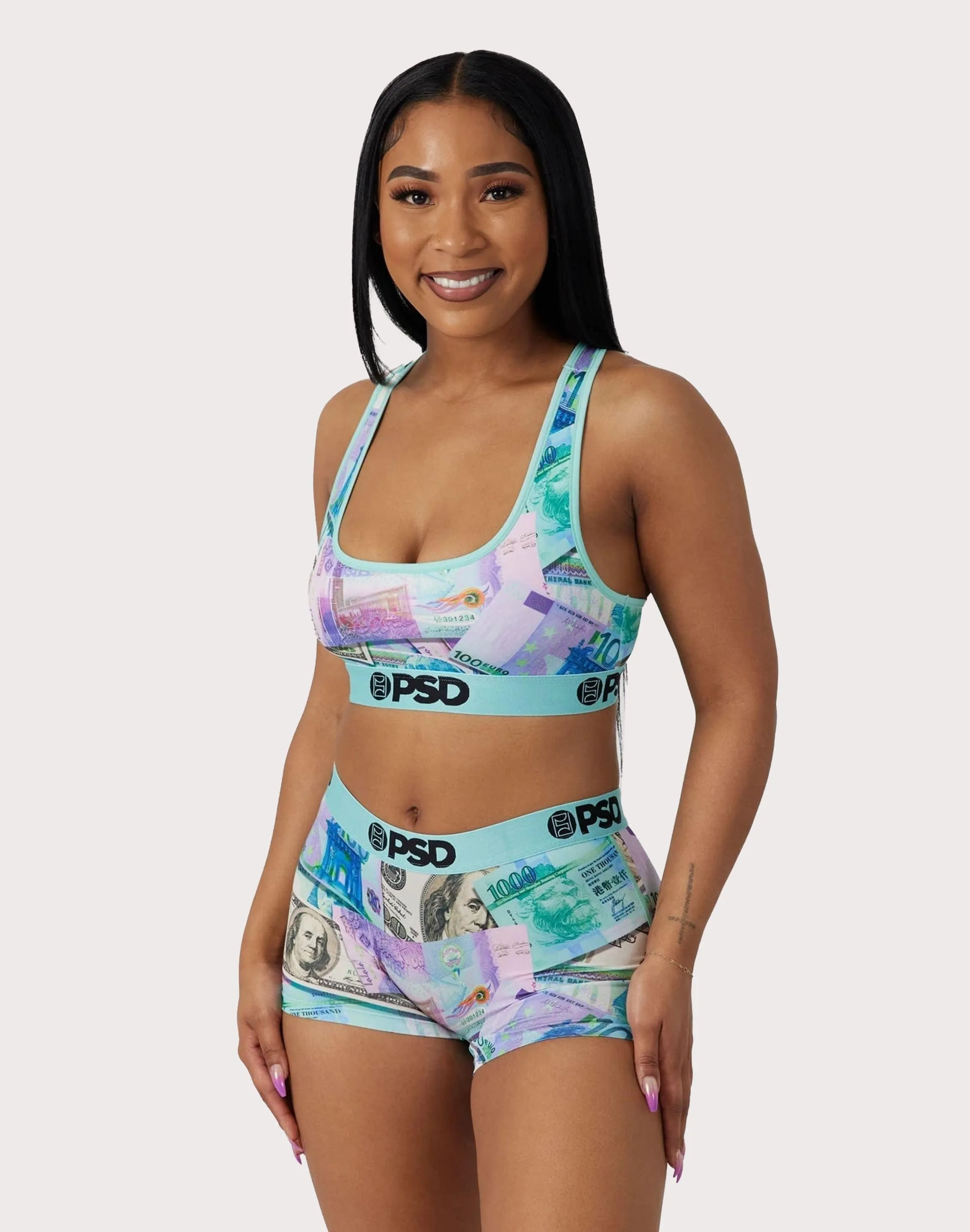 Psd Underwear World Currency Sports Bra