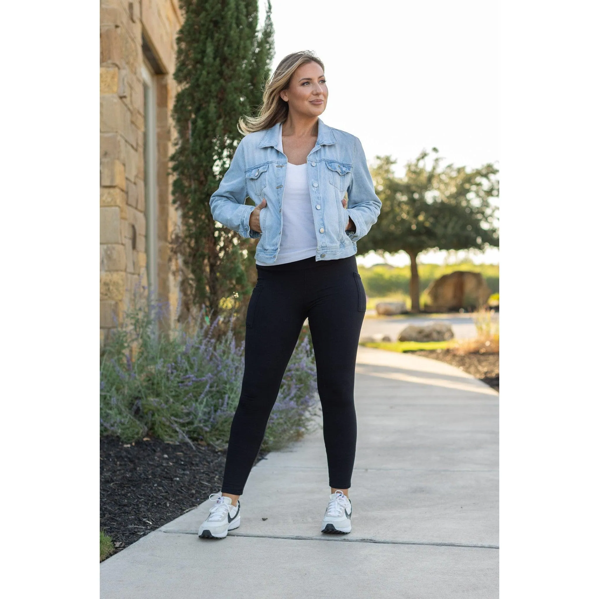 Ready to Ship | BLACK FULL LENGTH Leggings with POCKET*