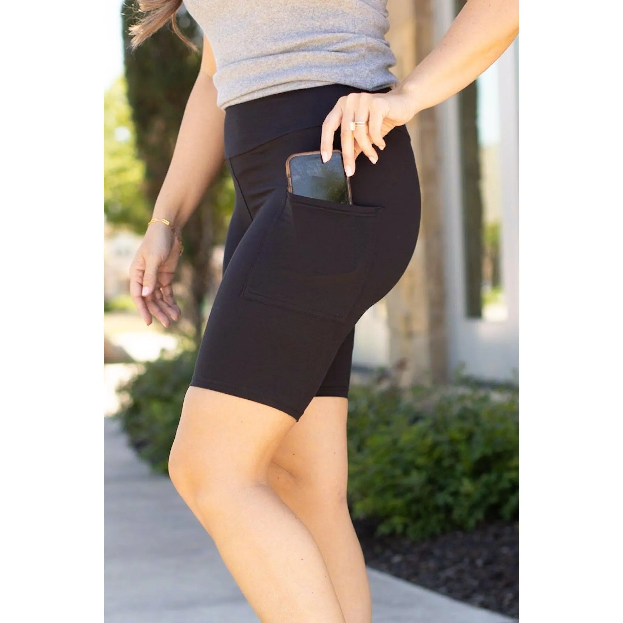 Ready to Ship | The Bree - Black  BIKER SHORTS  - Luxe Leggings by Julia Rose®