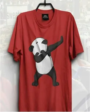 Red Panda Dap Cotton Printed T-Shirt For Women
