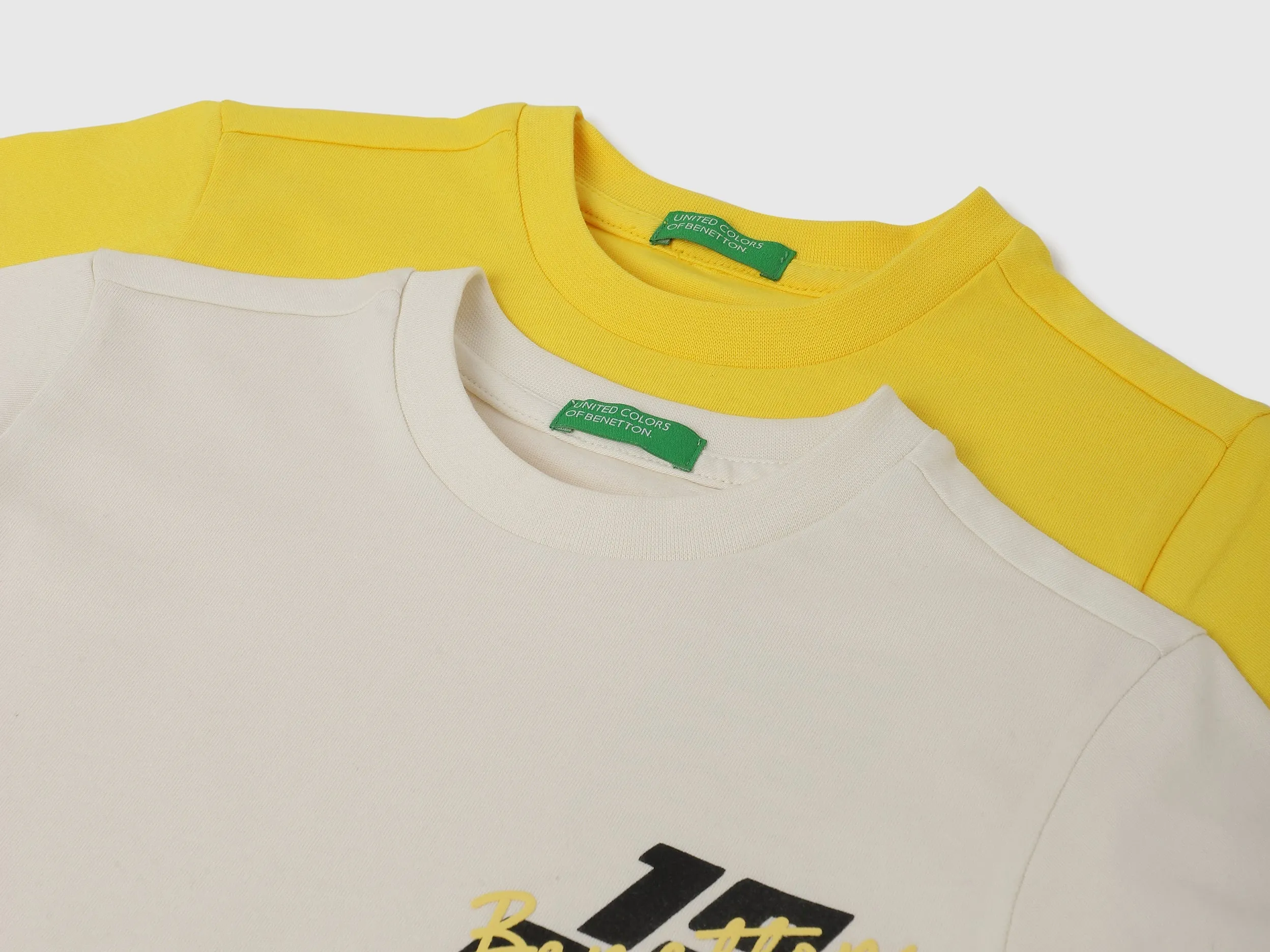 Regular Fit Crew Neck Printed Pack of 2 T-Shirts