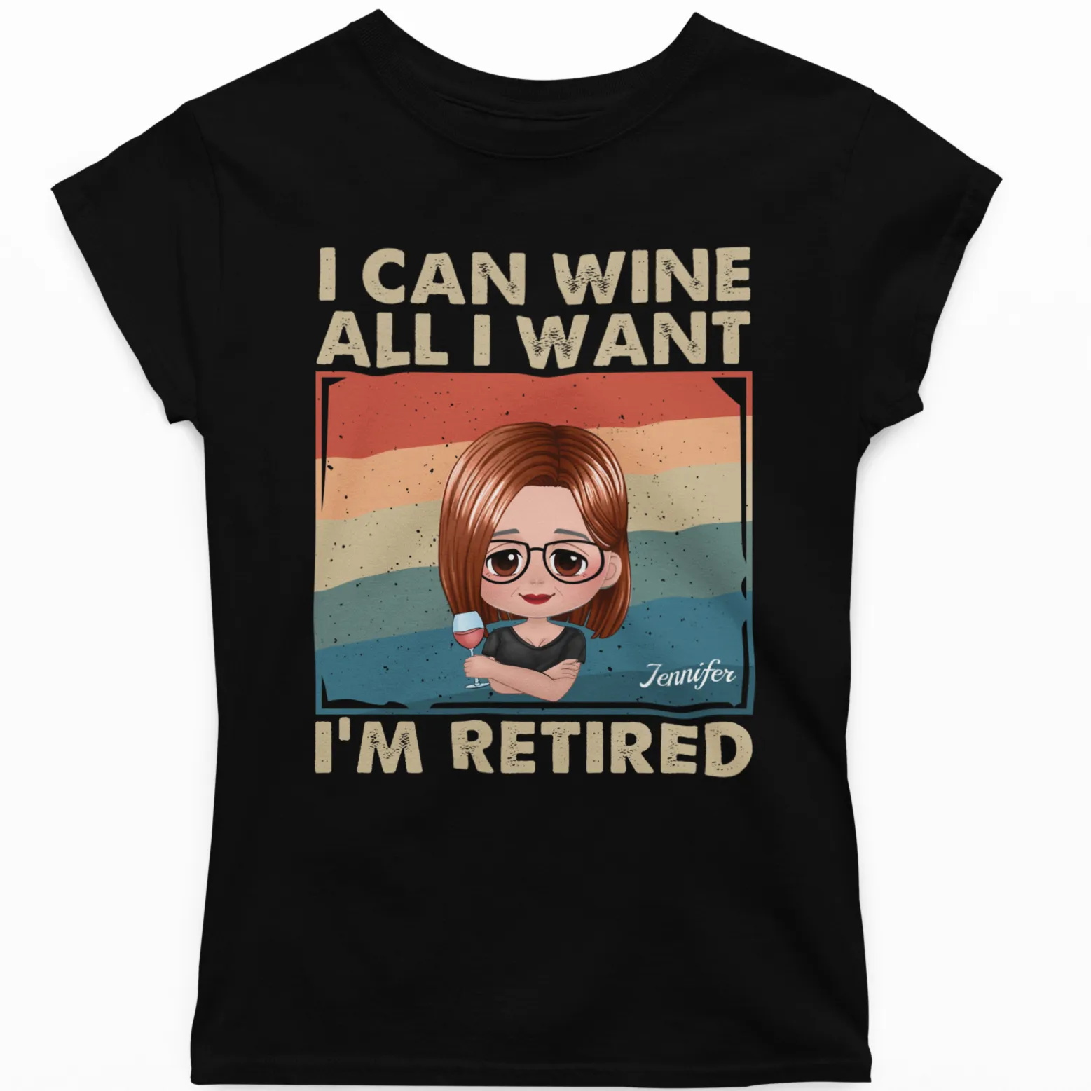 Retired Custom Name Shirts, I Can Wine All I Want Shirts Gift, Personalized Retired Shirts, Perfect Gift for Retirement