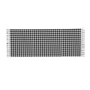 RLC Houndstooth Print Warm Fringed Scarf