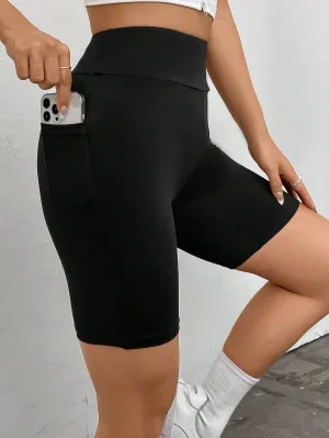 Shorts Biker Lisos Cherry Vibes con Cintura Ancha en