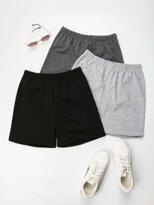 Shorts Biker Unicolor de Cintura Elástica en Cherry Vibes