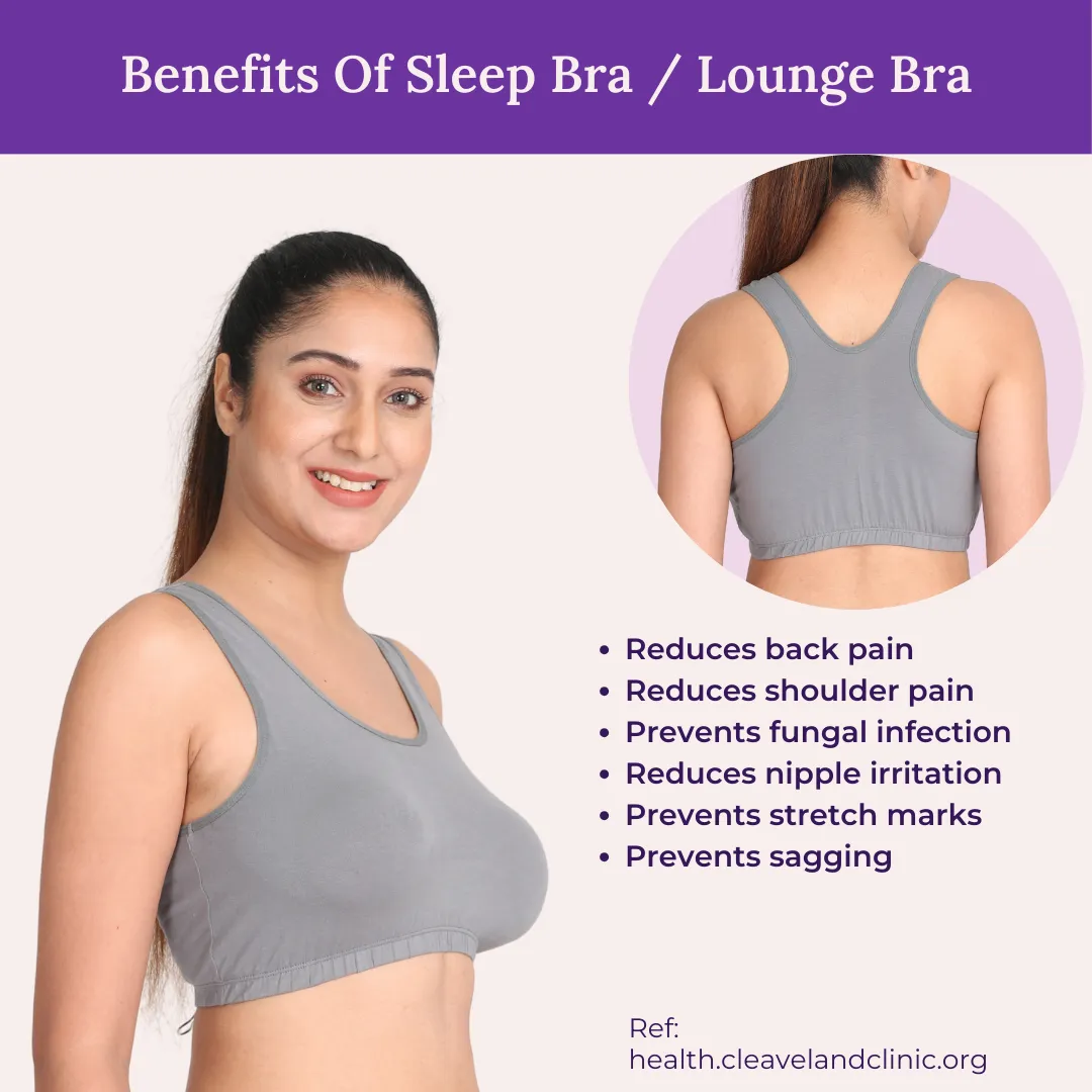 Sleep Bra | Lounge Bra | Non Padded | Non Wired | Full Coverage | Racerback | Pack Of 2