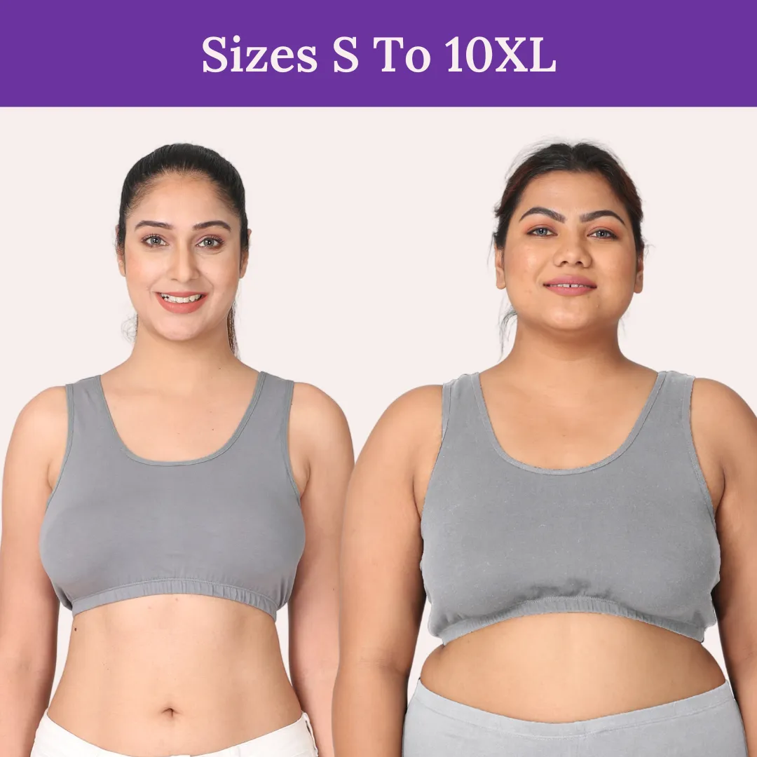 Sleep Bra | Lounge Bra | Non Padded | Non Wired | Full Coverage | Racerback | Pack Of 2