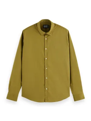 Slim Fit Essentials Poplin - Moss Green