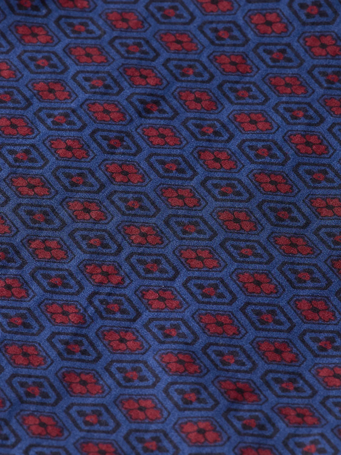 Slim Fit Navy Ditsy Allover Print Shirt