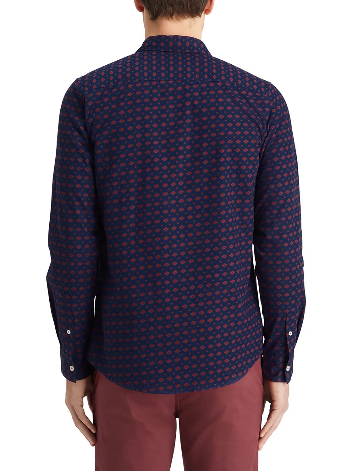 Slim Fit Navy Ditsy Allover Print Shirt