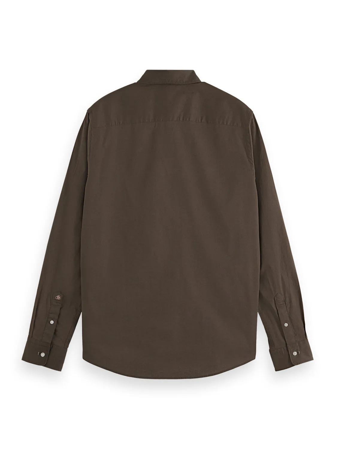 Slim Fit Poplin Shirt - Coffee